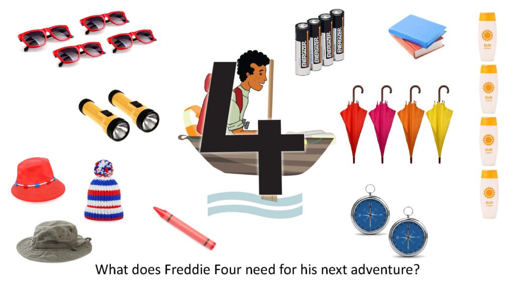 Freddie Four's adventure counting challenge